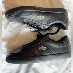 Lacoste Sneakers Shoes black Genuine Leather